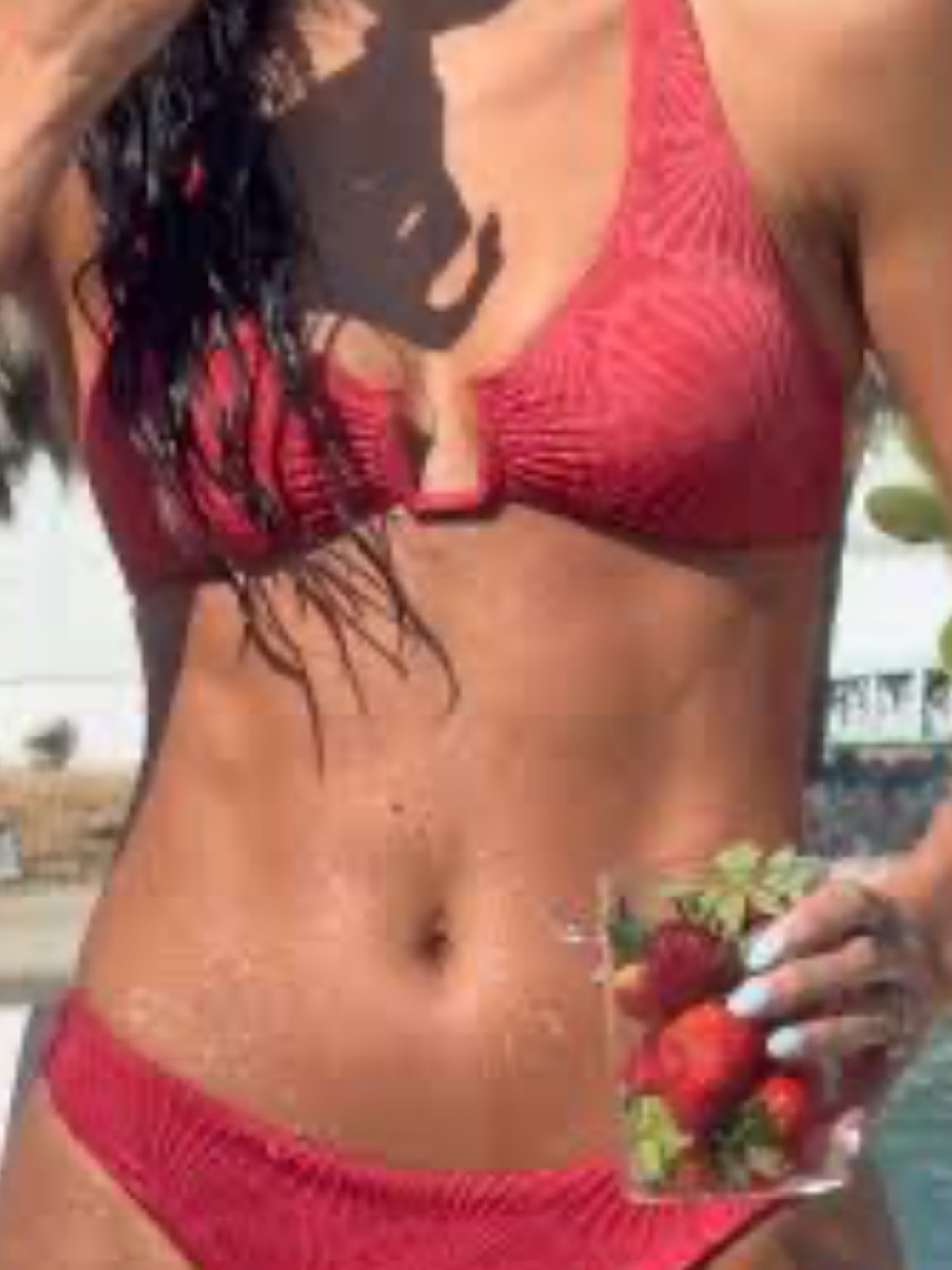 Berlook U-Ring Bikini Top Size Large New